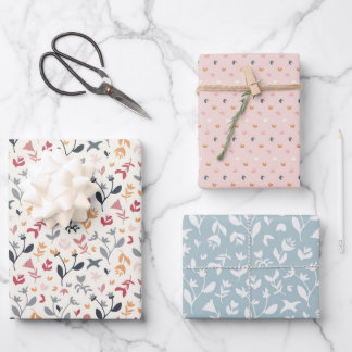 Pink & Blue Wrapping Paper Sheet