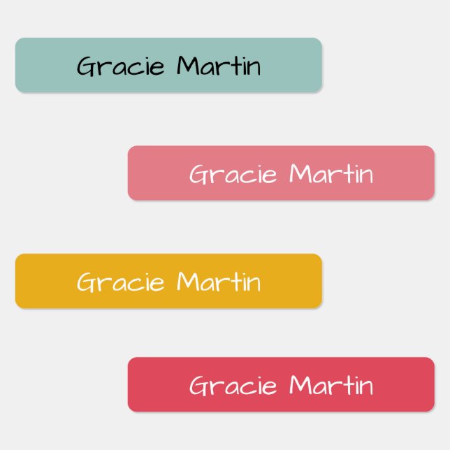 Pink Blue Yellow Back to School Rectangular (Group)