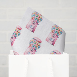 Pink Blue Yellow Bubble Gum Birthday Tissue Paper