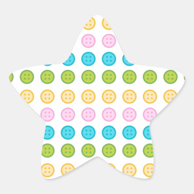 Pink blue yellow button pattern accessories trendy star sticker (Front)
