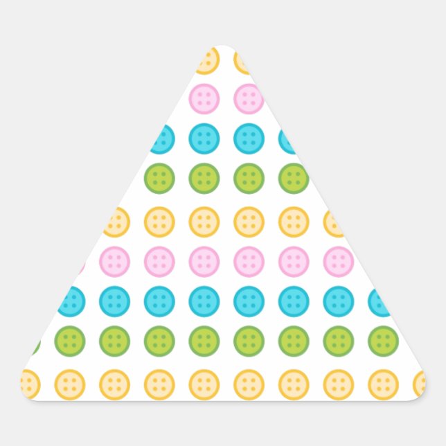 Pink blue yellow button pattern accessories trendy triangle sticker (Front)