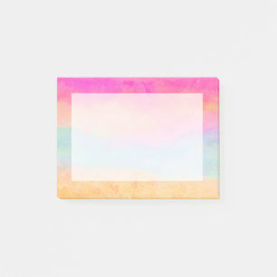 Pink Blue Yellow Rainbow Abstract Stripes Post-it Notes
