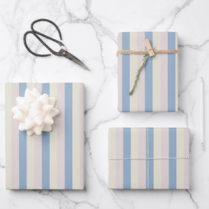 Pink / Blue / Yellow Stripes Wrapping Paper Sheet