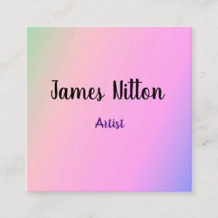 PINK BLUE YELLOW TEXTURE ABSTRACT BUSINESS CARD