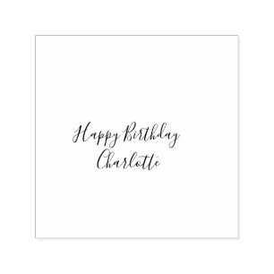 Pink blue yellowhappy birthday kids shapes abstrac self-inking stamp