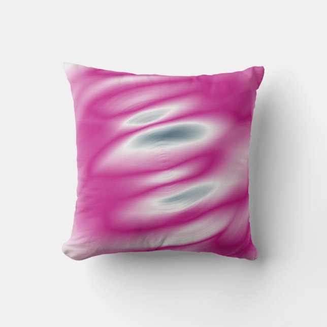 Pink Blur Abstract Art Cushion (Front)