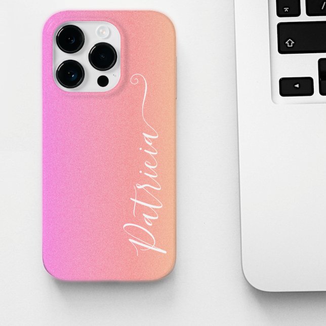 Pink Blush Airbrush Background Customised Name Case-Mate iPhone Case (Creator Uploaded)
