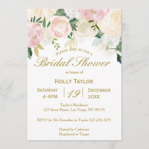 Pink Blush Bridal Shower Invitation