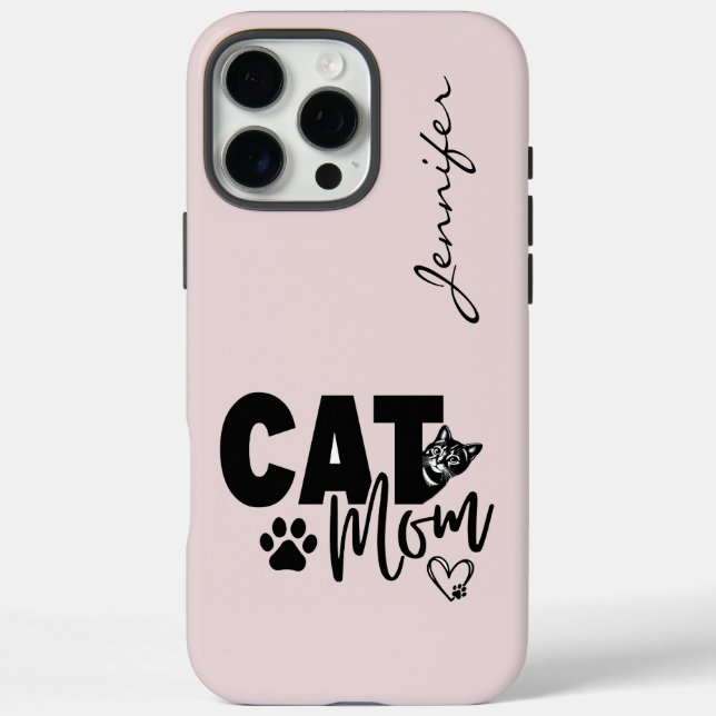 Pink Blush Cat Mum iPhone  Case-Mate iPhone Case (Back)