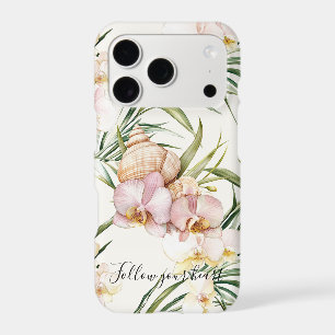 Pink Blush Cream Stripes Orchid Flowers