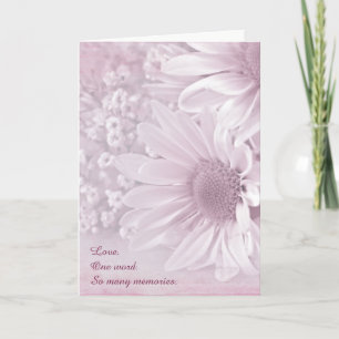 Pink Blush Daisy bouquet Card