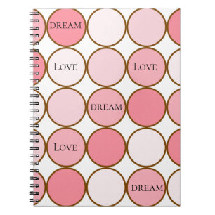 Pink Blush Dots Dream Love Notebook