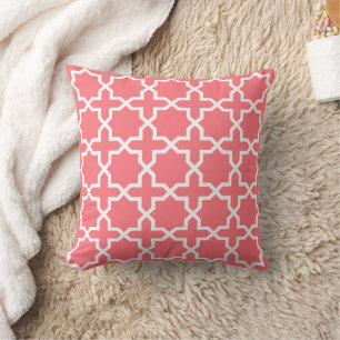 Pink Blush EIGHT POINTED STAR Moroccan Pattern Cushion