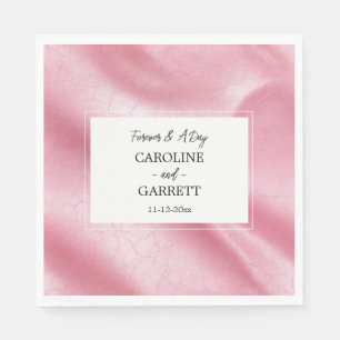 Pink Blush Faux Leather Wedding Napkin