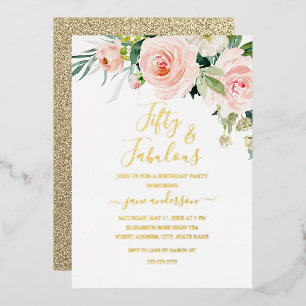 Pink Blush Floral 50 & Fabulous Birthday