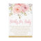 Pink Blush Floral Baby Girl Shower Bring a Book