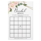 Pink Blush Floral Bridal Shower Bingo Game