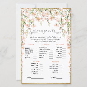 Pink Blush Floral Bridal Shower Game