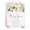 pink blush floral bridal shower invitation