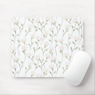Pink blush floral mouse mat