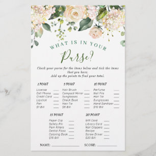 Pink Blush Flowers Greenery Bridal Shower Game