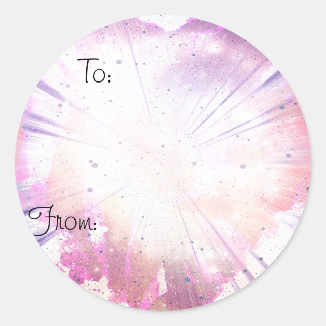 Pink Blush Gift Tag Label (Front)