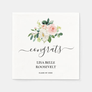 Pink Blush Girl Graduation  Napkin