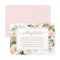 Pink Blush Gold Floral Gold Wedding Details Card