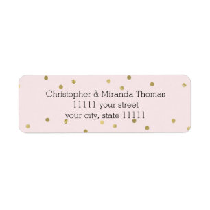 Pink Blush Gold Sparkle Confetti Personalised