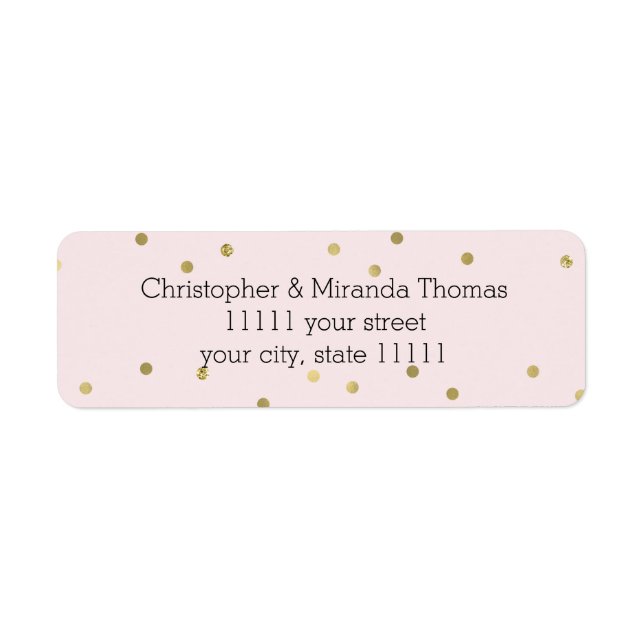 Pink Blush Gold Sparkle Confetti Personalised (Front)