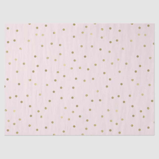 Pink Blush Gold Sparkle Confetti Tissue Paper (Front)