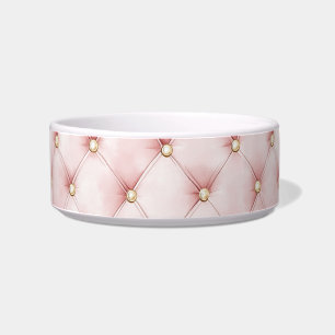 Pink Blush Gold Tufts   Bowl