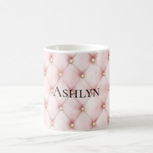 Pink Blush Gold Tufts  Coffee Mug