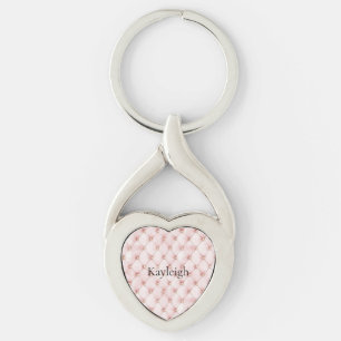 Pink Blush Gold Tufts Key Ring