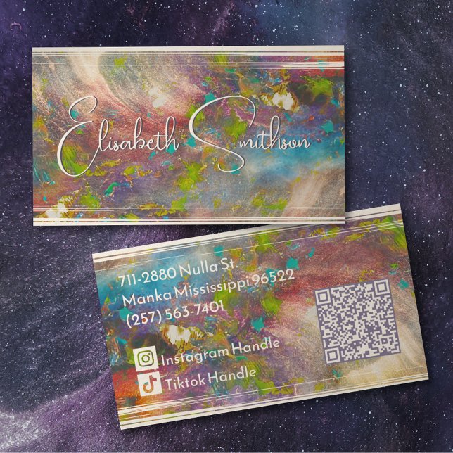  Pink Blush Holographic Watercolor Rose Gold Girly Business Card (Creator Uploaded)