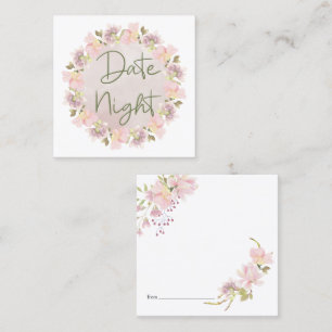 Pink Blush Magnolia Floral Date Night Card