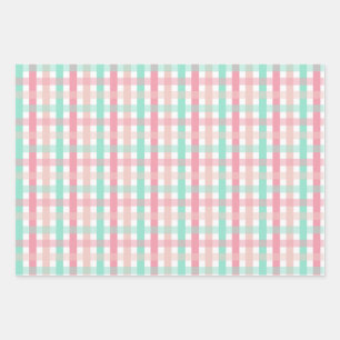 Pink blush mint winter xmas birthday holiday  wrapping paper sheet