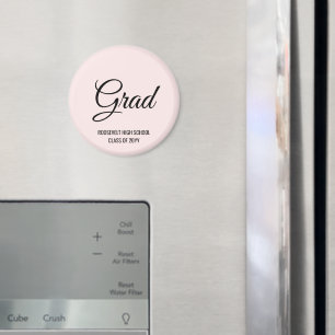 Pink Blush Modern Graduation Party Memory Magnet
