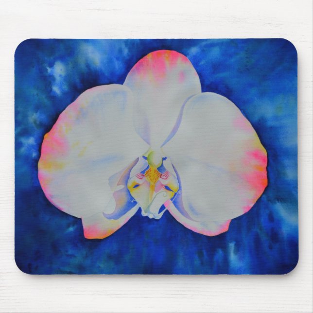 Pink Blush Orchid Mouse Mat (Front)