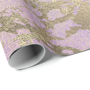 Pink Blush Painting Amethyst Rose Gold Marble Wrapping Paper