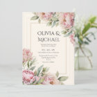 Pink Blush Peonies Floral Elegant Wedding