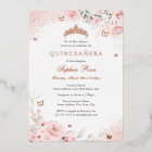 Pink Blush Rose Butterfly Silver Quinceanera