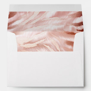 Pink Blush Rose Glam Zebra Envelope