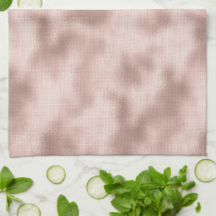 Pink Blush Rose Gold Bridal Shower Tea Towel
