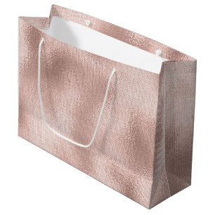 Pink Blush Rose Gold Large Gift Bag