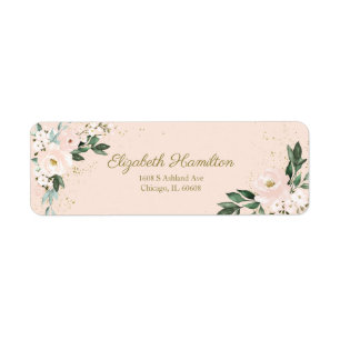 Pink Blush Watercolor Floral Bouquet Elegant