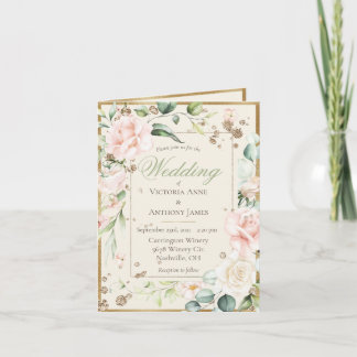 Pink Blush Watercolor Romantic Floral Wedding  Invitation