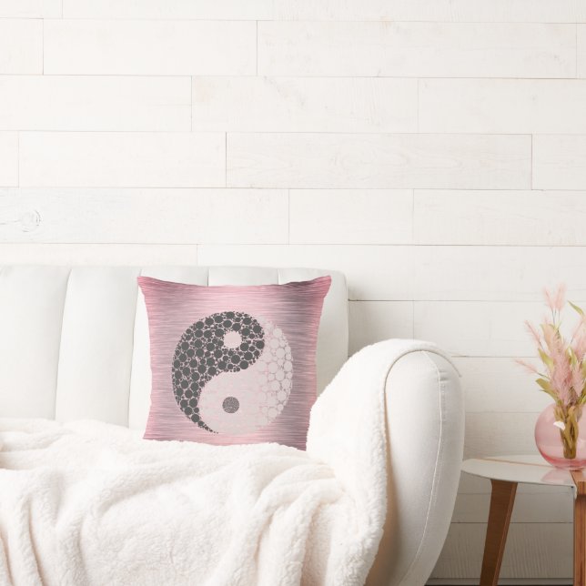 Pink Blush Yin Yang Cushion (Couch)