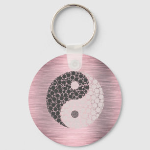 Pink Blush Yin Yang Key Ring