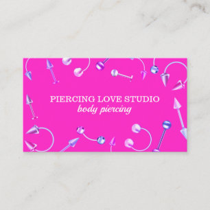 Pink Body Jewellery Craft Piercing Business Card